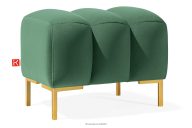 Sitzhocker auf hohen goldenen Beinen elegant dunkelgrün