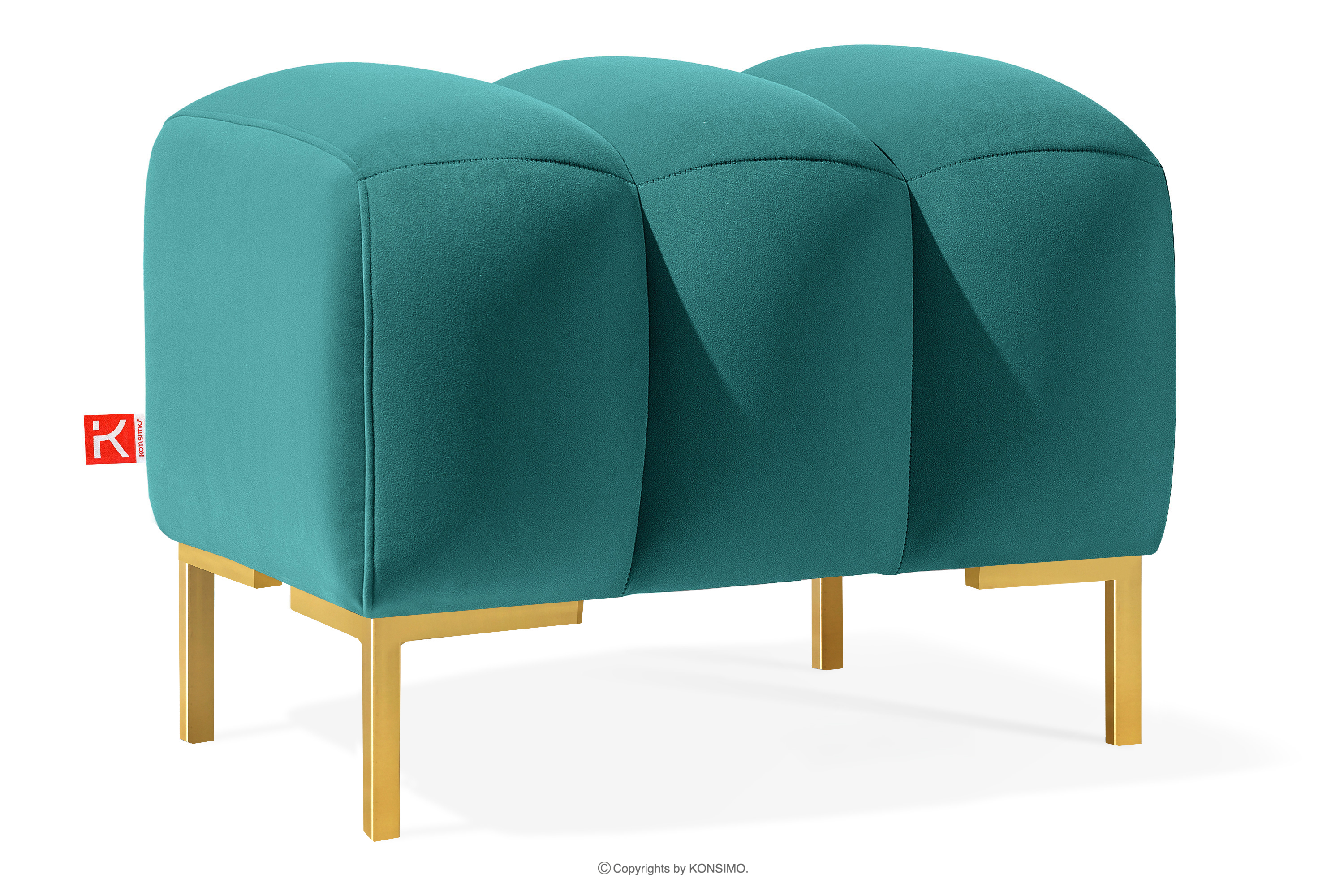 Sitzhocker auf hohen goldenen Beinen elegant marine PECCO II