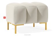 Sitzhocker auf hohen goldenen Beinen elegant creme