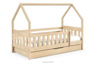Hausbett mit Matratze aus Kiefernholz 80 braun