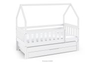 Häuschenbett mit Schublade und Matratze für Kinderzimmer weiß