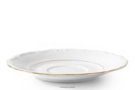 Untertasse Classic aus Porzellan weiß/goldene Linie