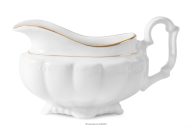 Klassischer Saucier aus Porzellan Goldlinie/Weißlinie