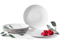 Porzellan Dessertteller weiß 6 tlg.