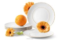 Porzellan Dessertteller Goldlinie 6 tlg.