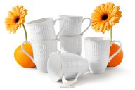 Porzellan Tasse Goldlinie 6 tlg.