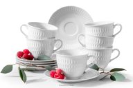 Porzellan Kaffeetasse weiß 6 tlg.