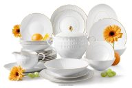 Elegantes Porzellan Tafelservice Goldlinie 6-Personen-Set (25 tlg)