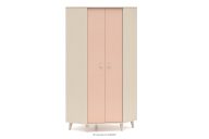 Kinderecke Kleiderschrank rosa/beige