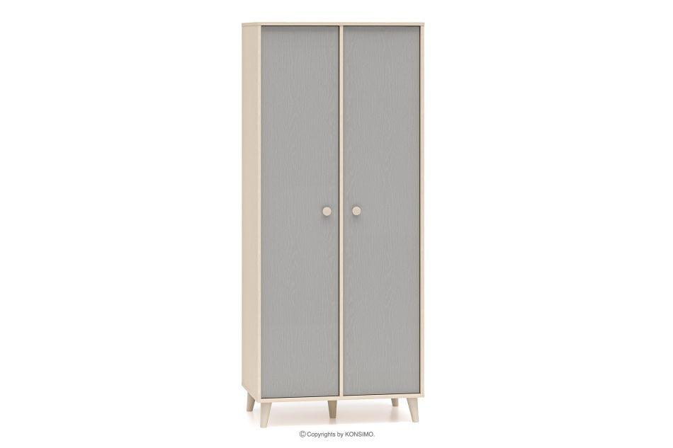 PUNGI Kinderzimmer-Kleiderschrank grau/beige grau/beige - Foto 0