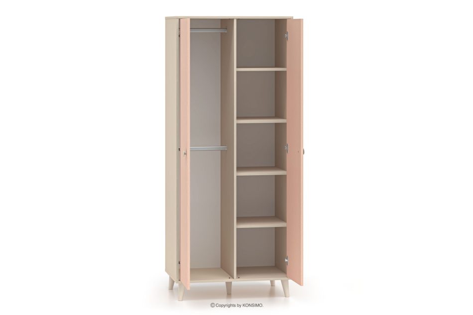 PUNGI Kinderzimmer-Kleiderschrank rosa/beige rosa/beige - Foto 3