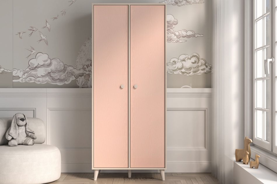 PUNGI Kinderzimmer-Kleiderschrank rosa/beige rosa/beige - Foto 4