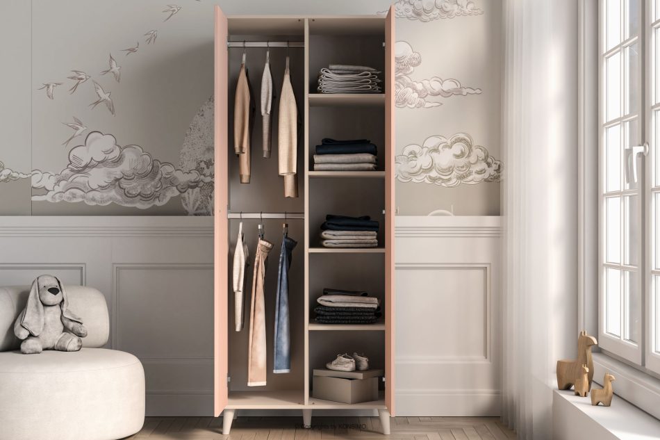 PUNGI Kinderzimmer-Kleiderschrank rosa/beige rosa/beige - Foto 5