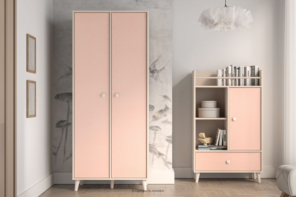 PUNGI Kinderzimmer-Kleiderschrank rosa/beige rosa/beige - Foto 8