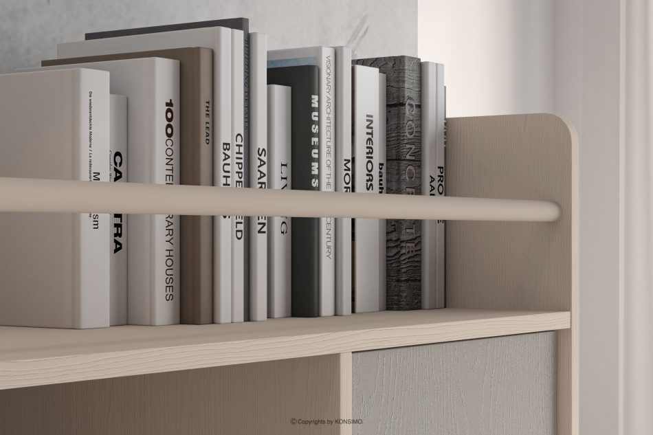 PUNGI Kinderzimmertruhe mit Einlegeböden und Schublade grau/beige grau/beige - Foto 8