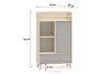 PUNGI Kinderzimmertruhe mit Einlegeböden und Schublade grau/beige grau/beige - Foto 11