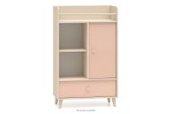 Kinderzimmertruhe mit Einlegeböden und Schublade rosa/beige