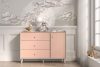 PUNGI Kinderzimmerkommode mit Schubladen und Einlegeböden rosa/beige rosa/beige - Foto 5