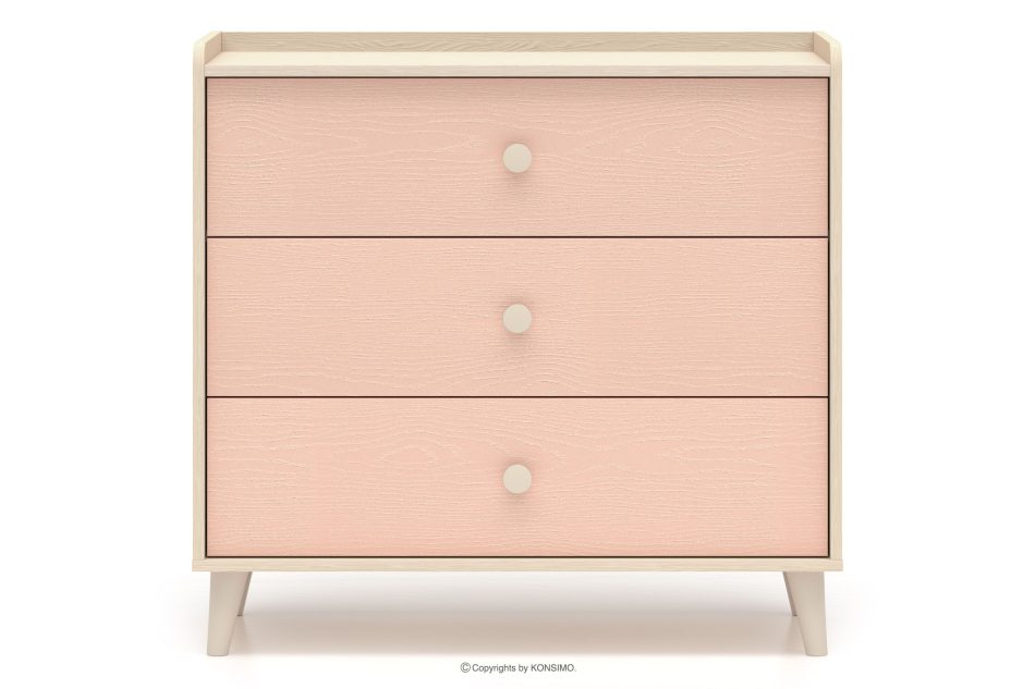 PUNGI Kinderzimmerkommode mit Schubladen rosa/beige rosa/beige - Foto 2