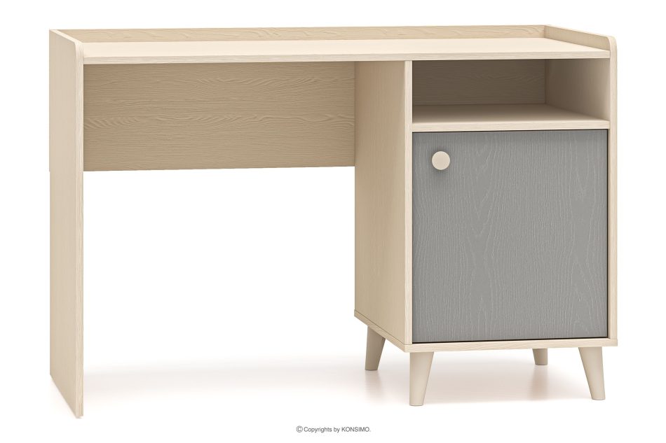 PUNGI Kinderschreibtisch mit Einlegeböden grau/beige grau/beige - Foto 0
