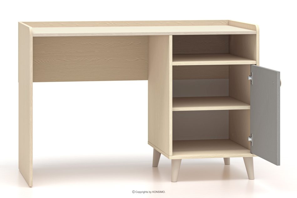 PUNGI Kinderschreibtisch mit Einlegeböden grau/beige grau/beige - Foto 3
