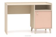 Kinderschreibtisch mit Einlegeböden rosa/beige