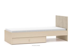 PUNGI, https://konsimo.de/kollektion/pungi/ Bett mit Ständer und Schublade beige beige - Foto