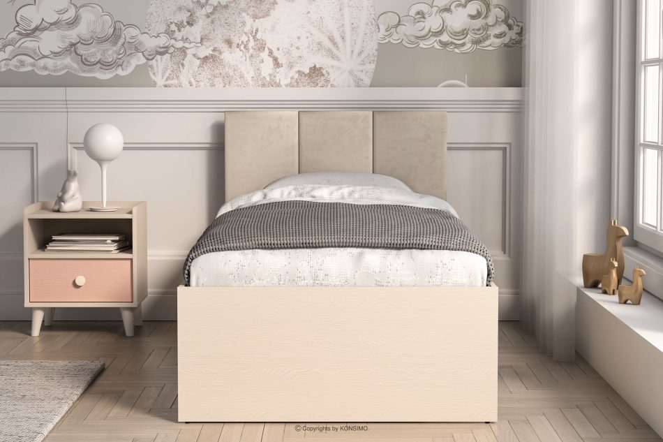 PUNGI Bett mit Ständer und Schublade beige beige - Foto 4