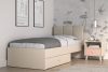 PUNGI Bett mit Ständer und Schublade beige beige - Foto 11