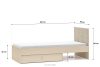 PUNGI Bett mit Ständer und Schublade beige beige - Foto 12