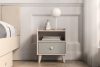 PUNGI Nachttisch mit Schublade für Kinderzimmer grau/beige grau/beige - Foto 5