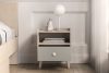 PUNGI Nachttisch mit Schublade für Kinderzimmer grau/beige grau/beige - Foto 6