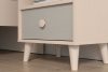 PUNGI Nachttisch mit Schublade für Kinderzimmer grau/beige grau/beige - Foto 8