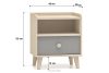 PUNGI Nachttisch mit Schublade für Kinderzimmer grau/beige grau/beige - Foto 10