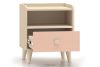 PUNGI Nachttisch mit Schublade für Kinderzimmer rosa/beige rosa/beige - Foto 4