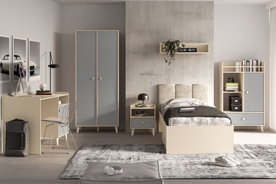 PUNGI Kinderzimmerkommode mit Schubladen grau/beige grau/beige - Foto 1