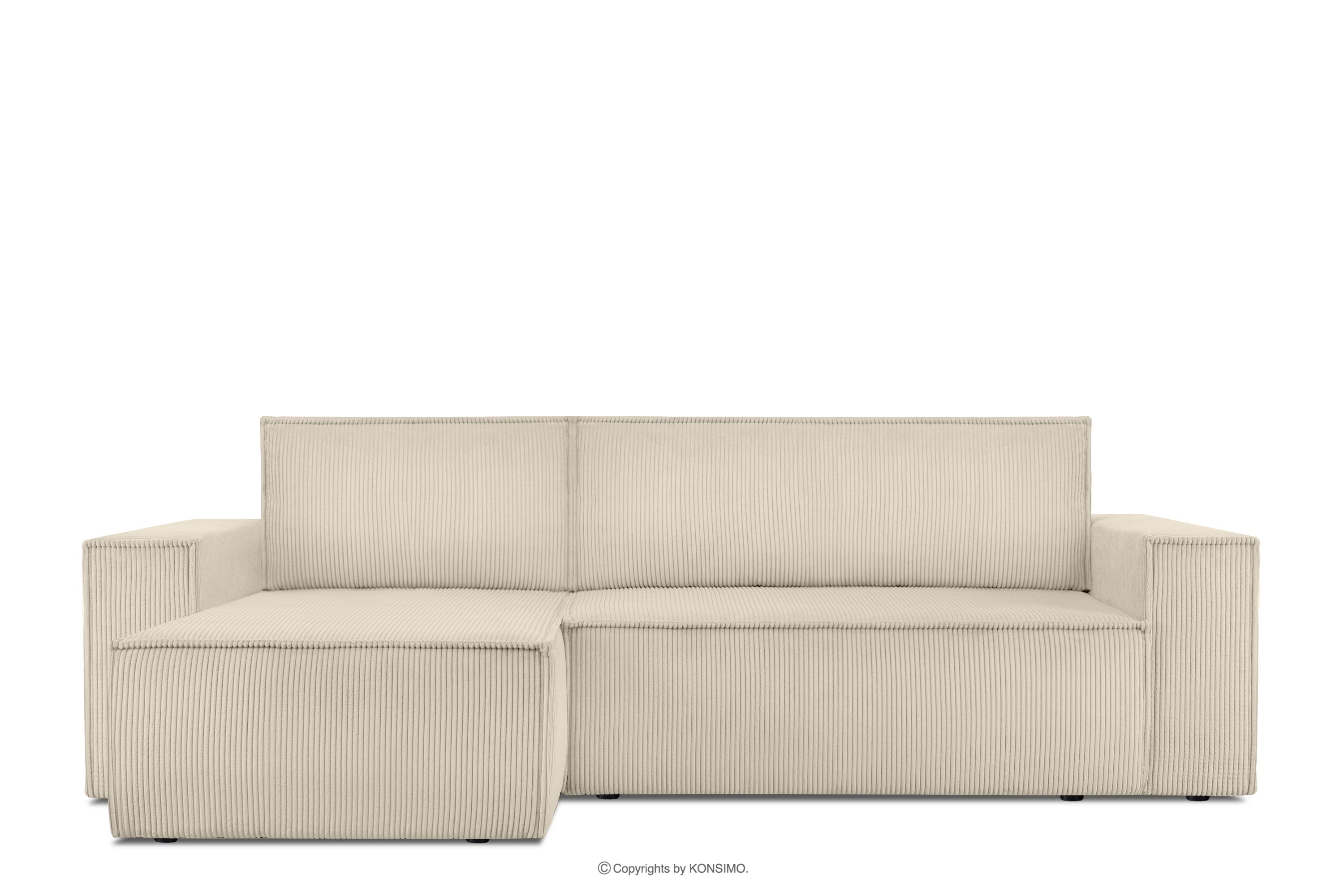 Universal-Ecksofa mit Schlaffunktion creme rechts/links