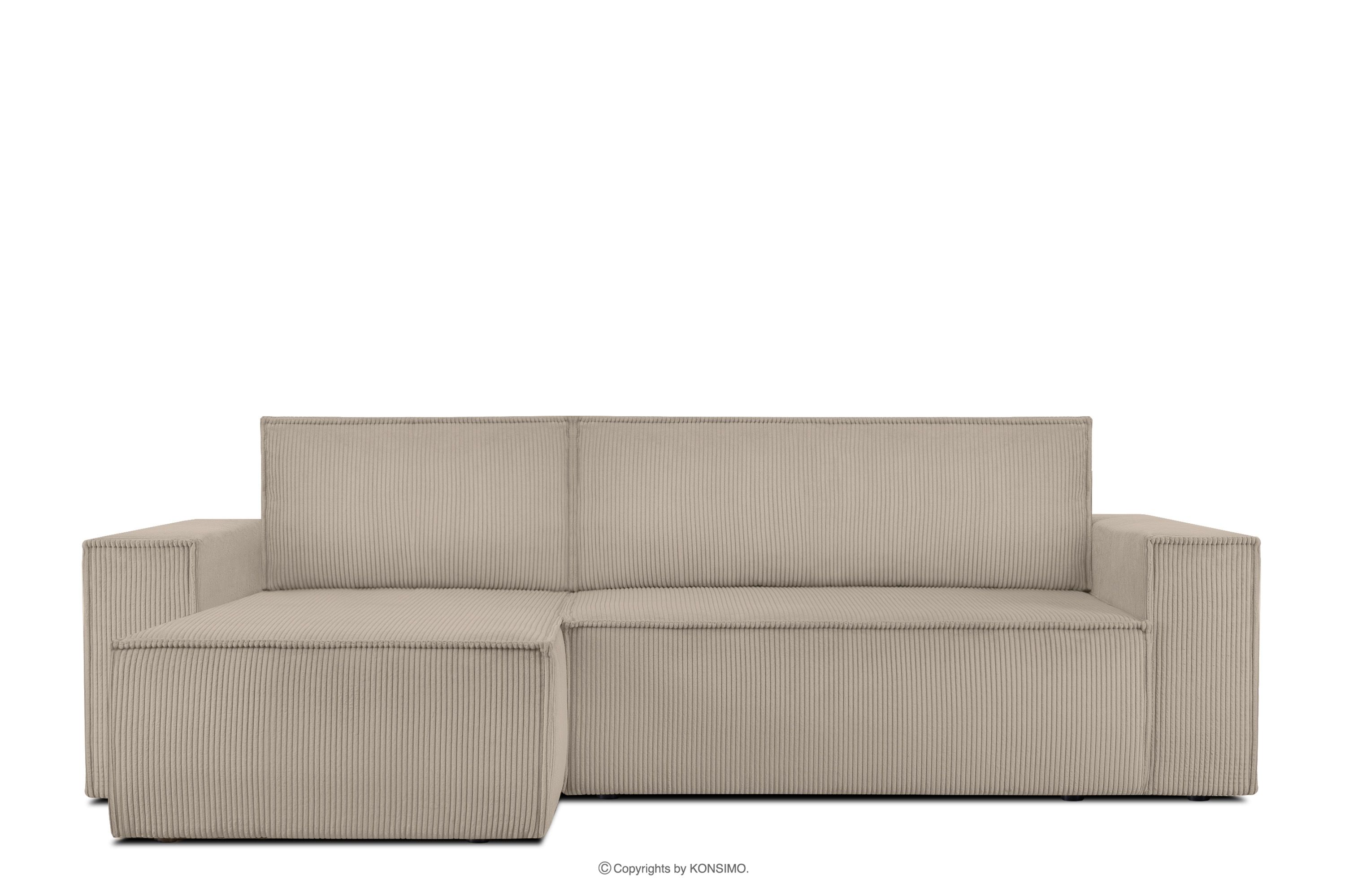 Universal-Ecksofa mit Schlaffunktion beige rechts/links