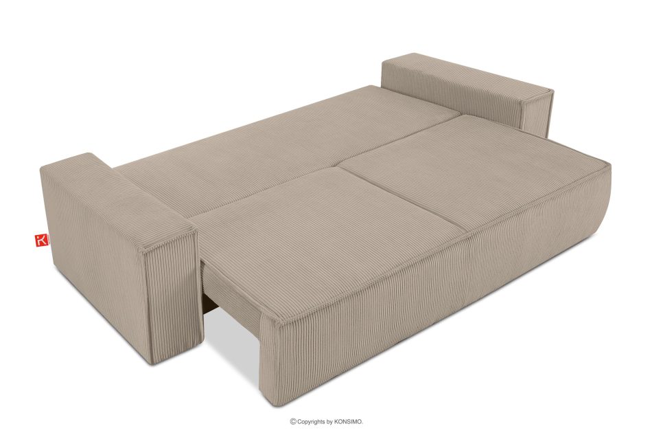 NAPI 3-Sitzer Schlafsofa mit Bettkasten beige beige - Foto 5