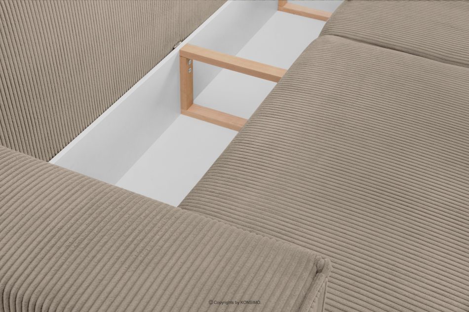 NAPI 3-Sitzer Schlafsofa mit Bettkasten beige beige - Foto 9