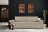 NAPI 3-Sitzer Schlafsofa mit Bettkasten beige beige - Foto 18