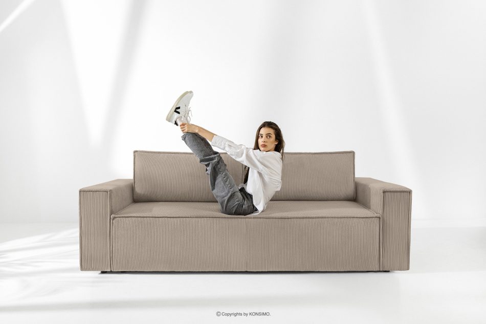 NAPI 3-Sitzer Schlafsofa mit Bettkasten beige beige - Foto 21