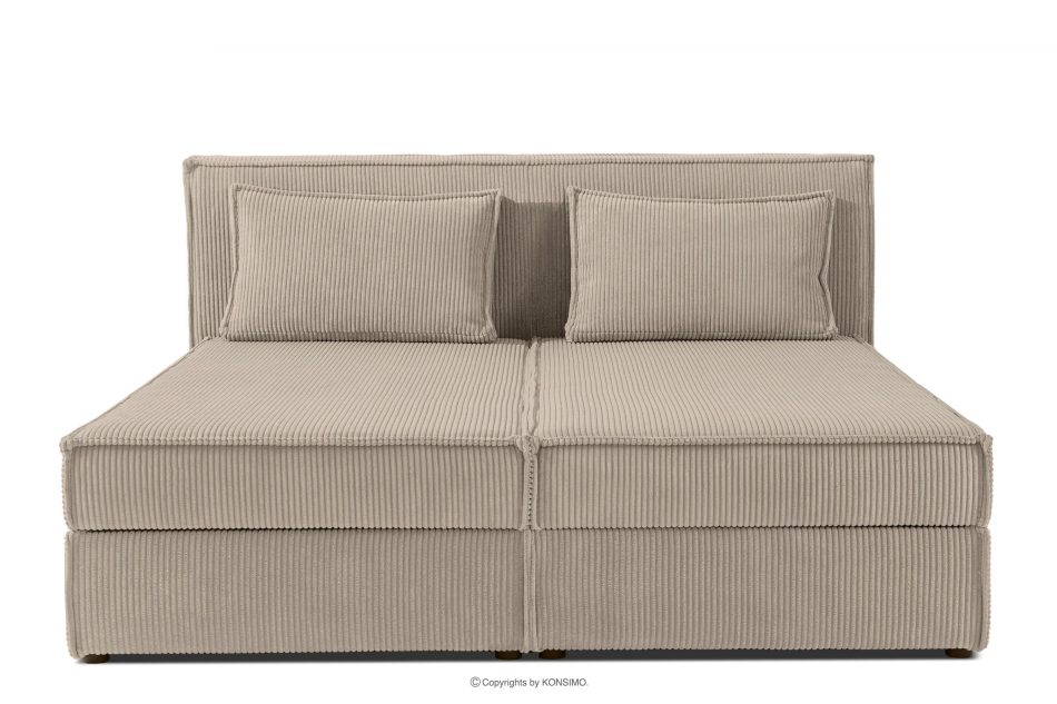 ROTI Doppelbett 180 cm mit Bettkasten aus beigefarbenem Kordstoff beige - Foto 3