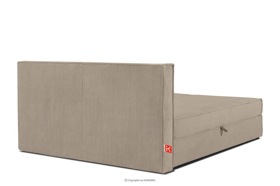 ROTI Doppelbett 180 cm mit Bettkasten aus beigefarbenem Kordstoff beige - Foto 4