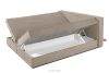 ROTI Doppelbett 180 cm mit Bettkasten aus beigefarbenem Kordstoff beige - Foto 6