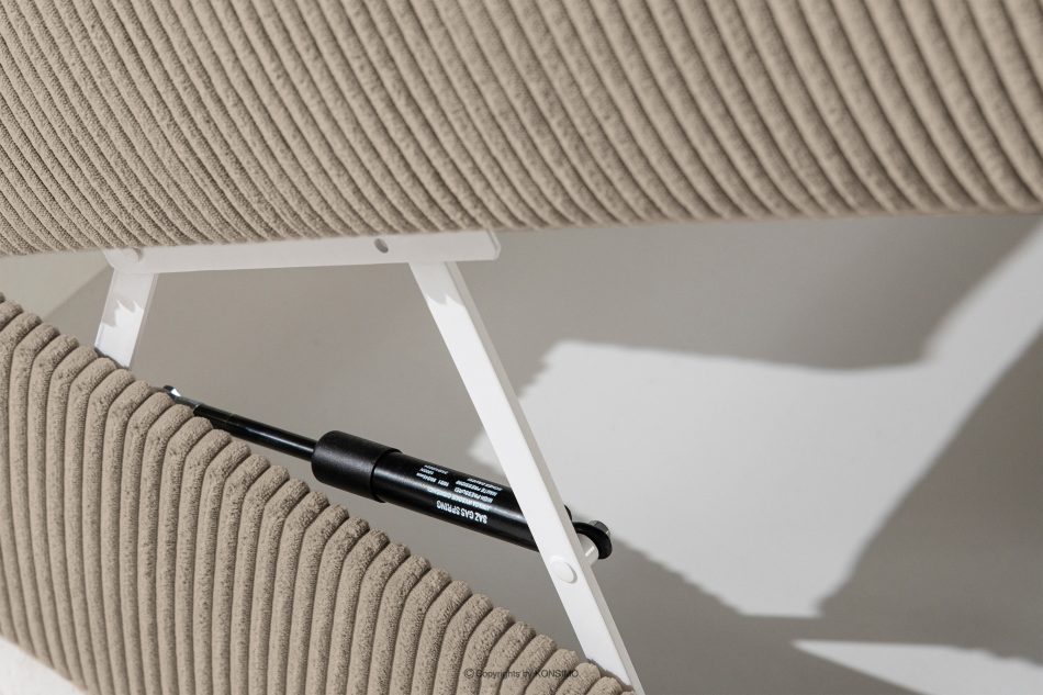 ROTI Doppelbett 180 cm mit Bettkasten aus beigefarbenem Kordstoff beige - Foto 7