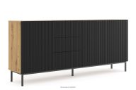 Kommode auf goldenen Beinen für das Wohnzimmer artisan eiche/schwarz