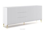 Große weiße Kommode für Zimmer auf goldenen Beinen