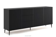 Schwarze elegante Kommode für Zimmer auf schwarzen Beinen
