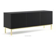 Großer TV-Schrank auf goldenen Beinen schwarz